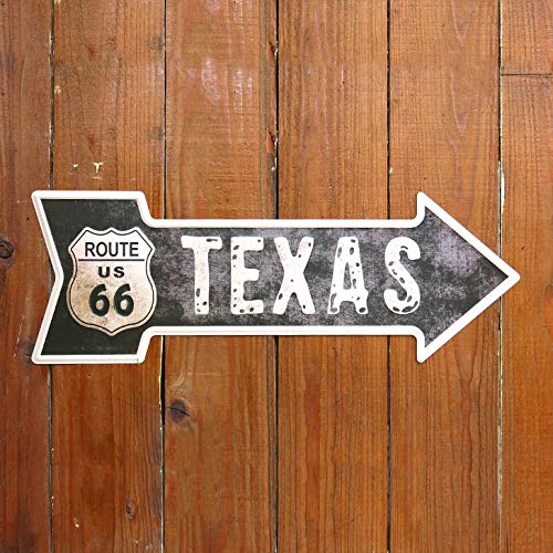 Amazon.co.jp: アメリカン雑貨 サインプレート ブリキ看板 矢印 TEXAS